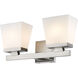 Astor 2 Light 16 inch Brushed Nickel Vanity Wall Light