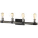 Kirkland 4 Light 30 inch Ashen Barnboard Vanity Wall Light