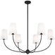 Shannon 6 Light 42 inch Matte Black Chandelier Ceiling Light