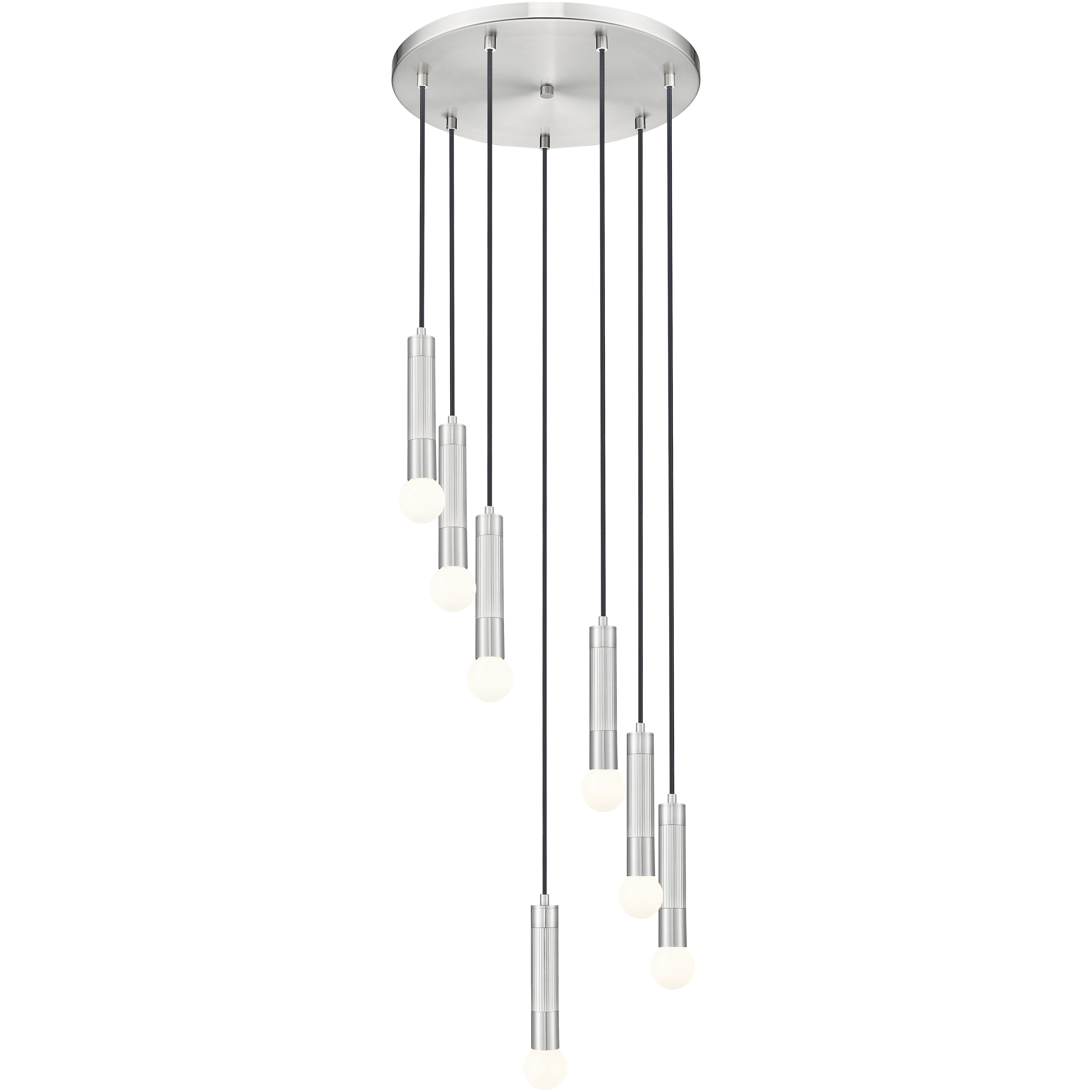 Stari 7 Light 18 inch Brushed Nickel Chandelier Ceiling Light