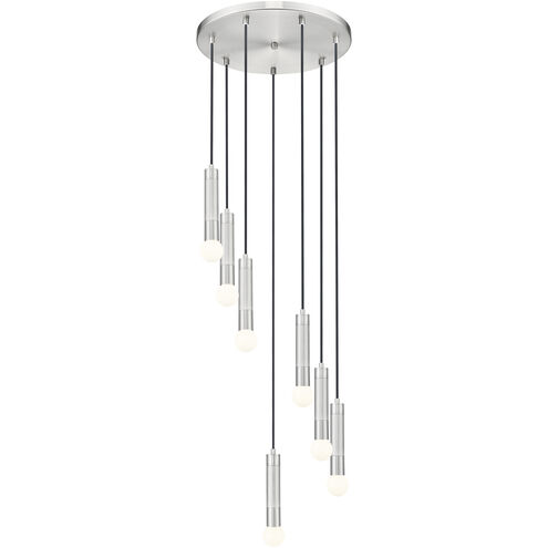 Stari 7 Light 18 inch Brushed Nickel Chandelier Ceiling Light