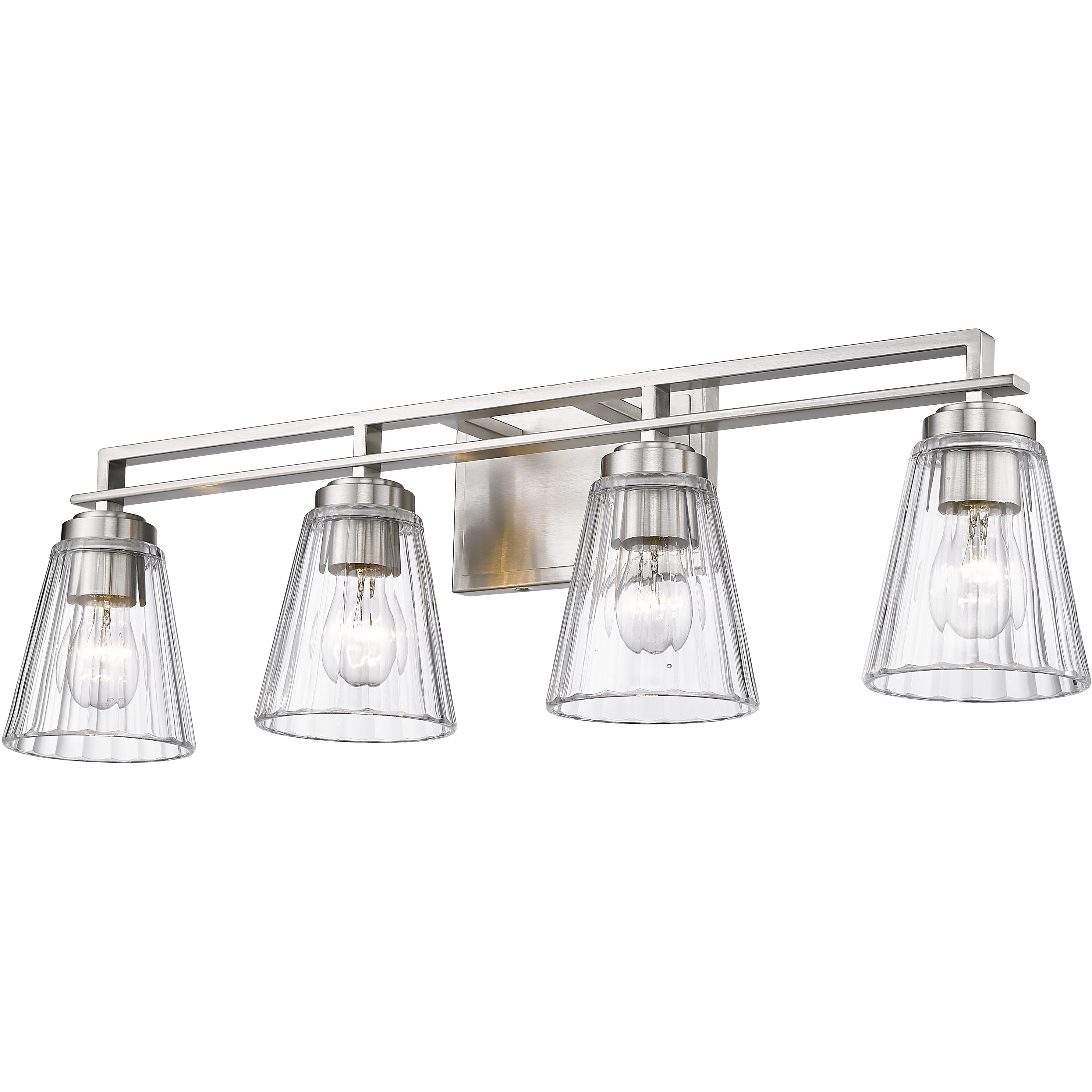 Lyna 4 Light 30.5 inch Brushed Nickel Vanity Wall Light