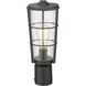 Helix 1 Light 15.25 inch Black Outdoor Post Mount Fixture