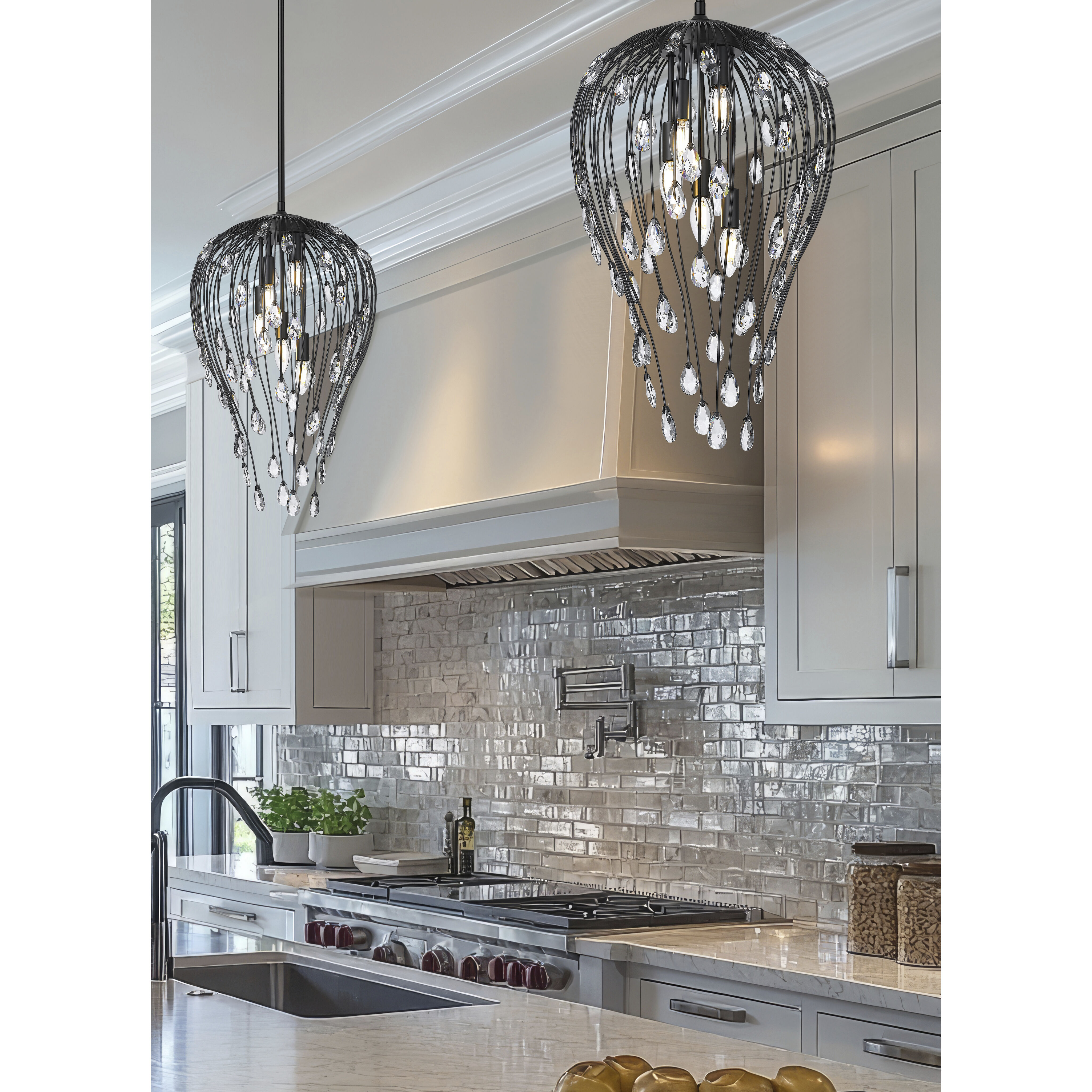 Gabriella Pendant Ceiling Light in Matte Black