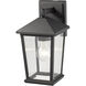 Beacon 1 Light 11.5 inch Black Outdoor Wall Light