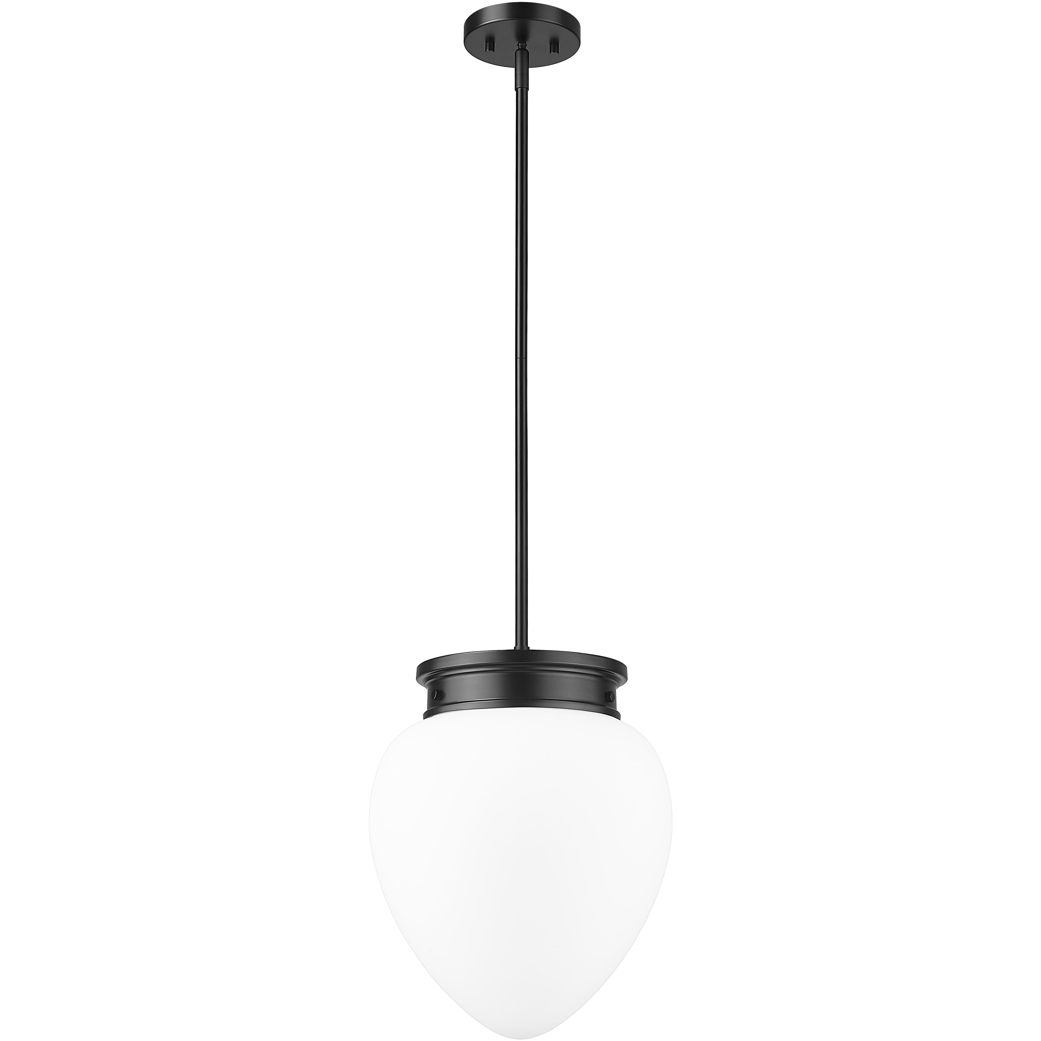 Gideon 1 Light 12.5 inch Matte Black Pendant Ceiling Light