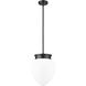 Gideon 1 Light 12.5 inch Matte Black Pendant Ceiling Light