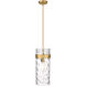 Fontaine 1 Light 6 inch Rubbed Brass Pendant Ceiling Light