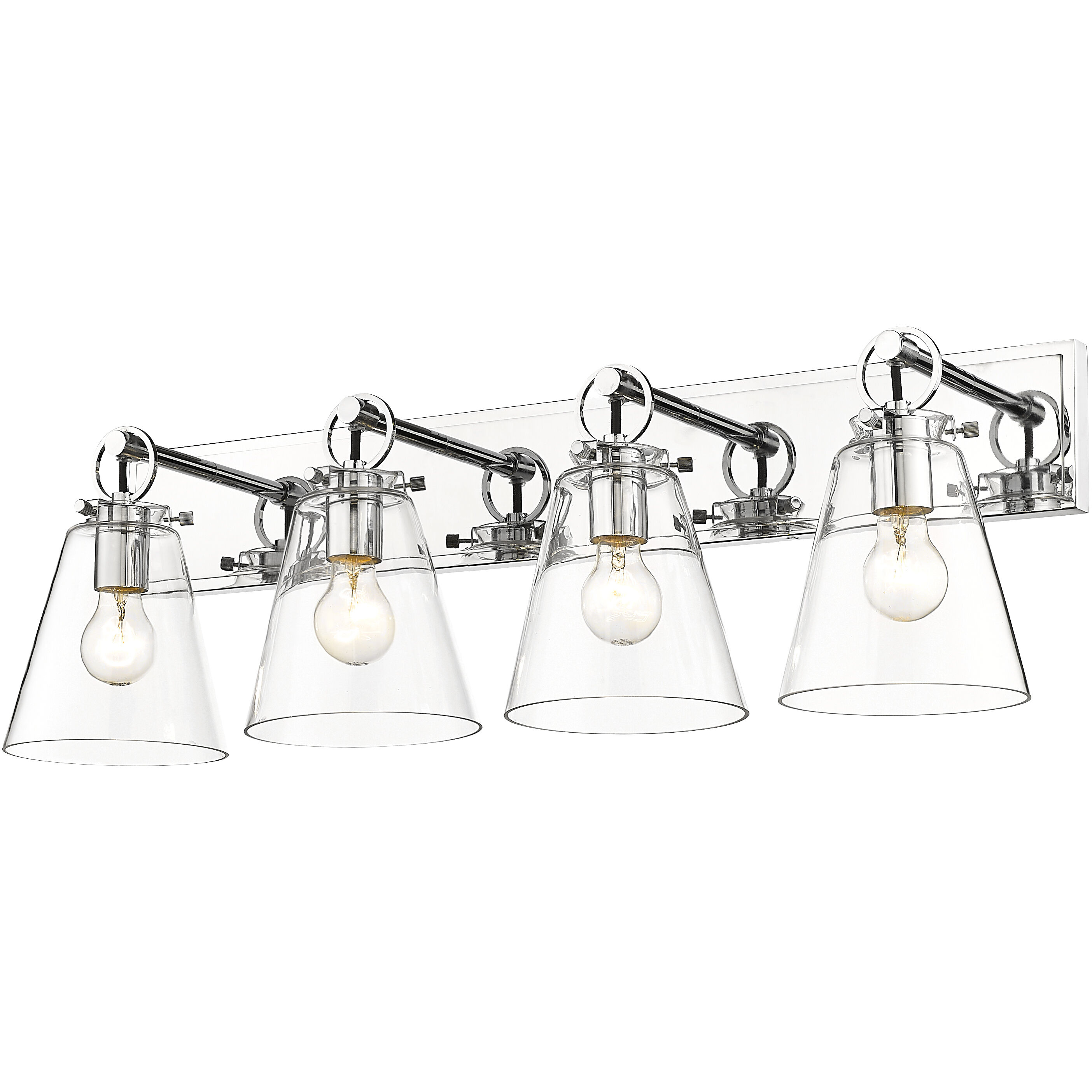 Harper 4 Light 31.25 inch Chrome Vanity Wall Light