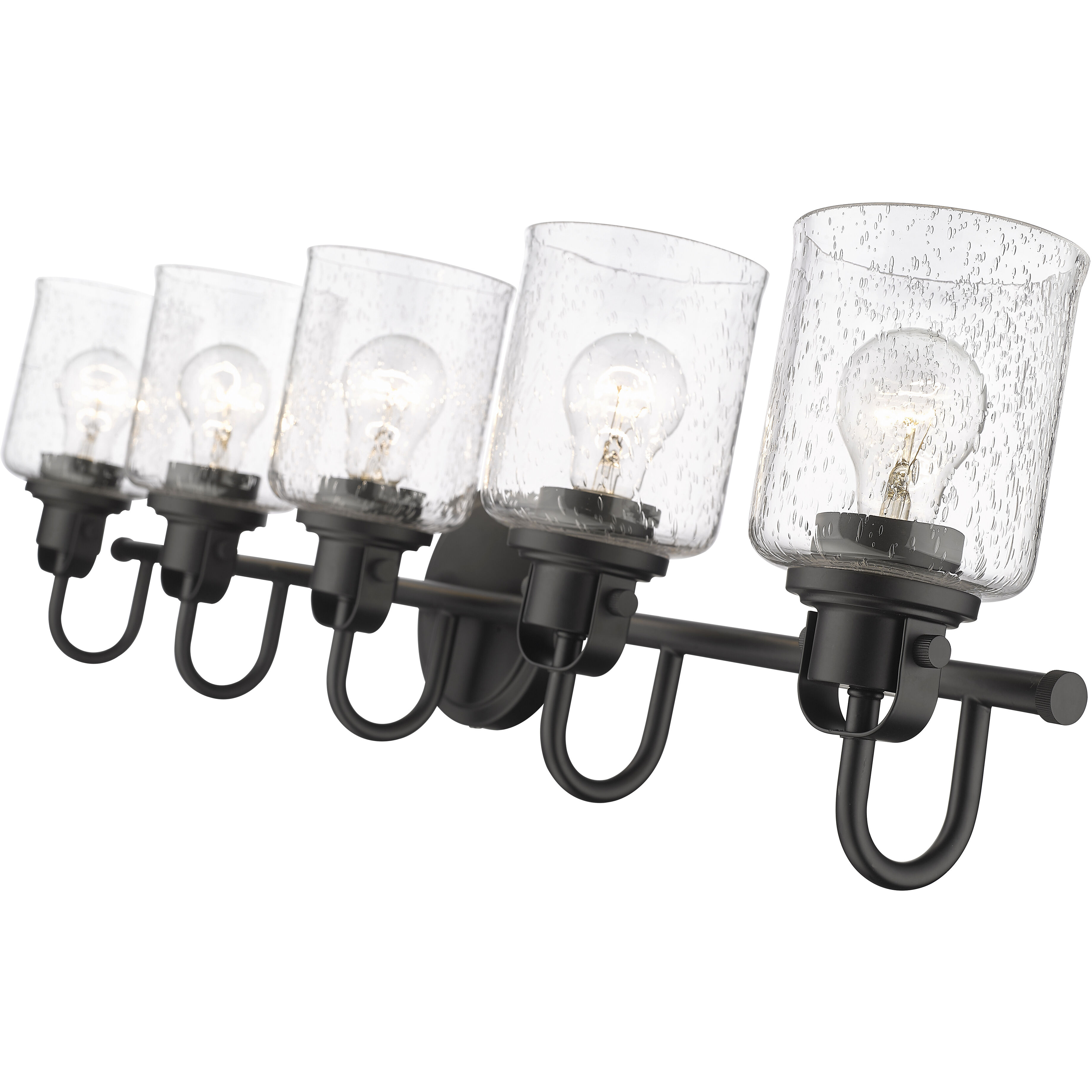 Kinsley 5 Light 35 inch Matte Black Vanity Wall Light