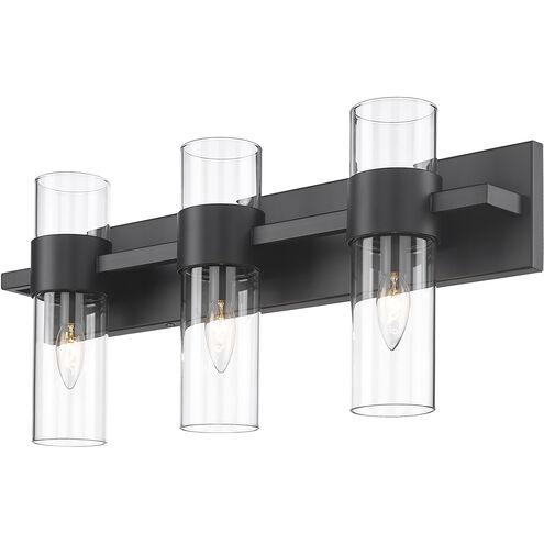 Lawson 3 Light 25 inch Matte Black Vanity Wall Light