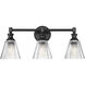 Auden 3 Light 23.75 inch Matte Black Bath Vanity Wall Light