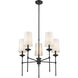 Emily 5 Light 28 inch Matte Black Chandelier Ceiling Light