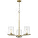 Callista 3 Light 28 inch Rubbed Brass Chandelier Ceiling Light