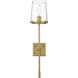 Callista 1 Light 6.5 inch Rubbed Brass Wall Sconce Wall Light
