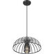 Valencia 1 Light 16 inch Matte Black Pendant Ceiling Light