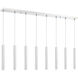Forest LED 44.25 inch Chrome Linear Chandelier Ceiling Light in 8, 22, Chrome Steel