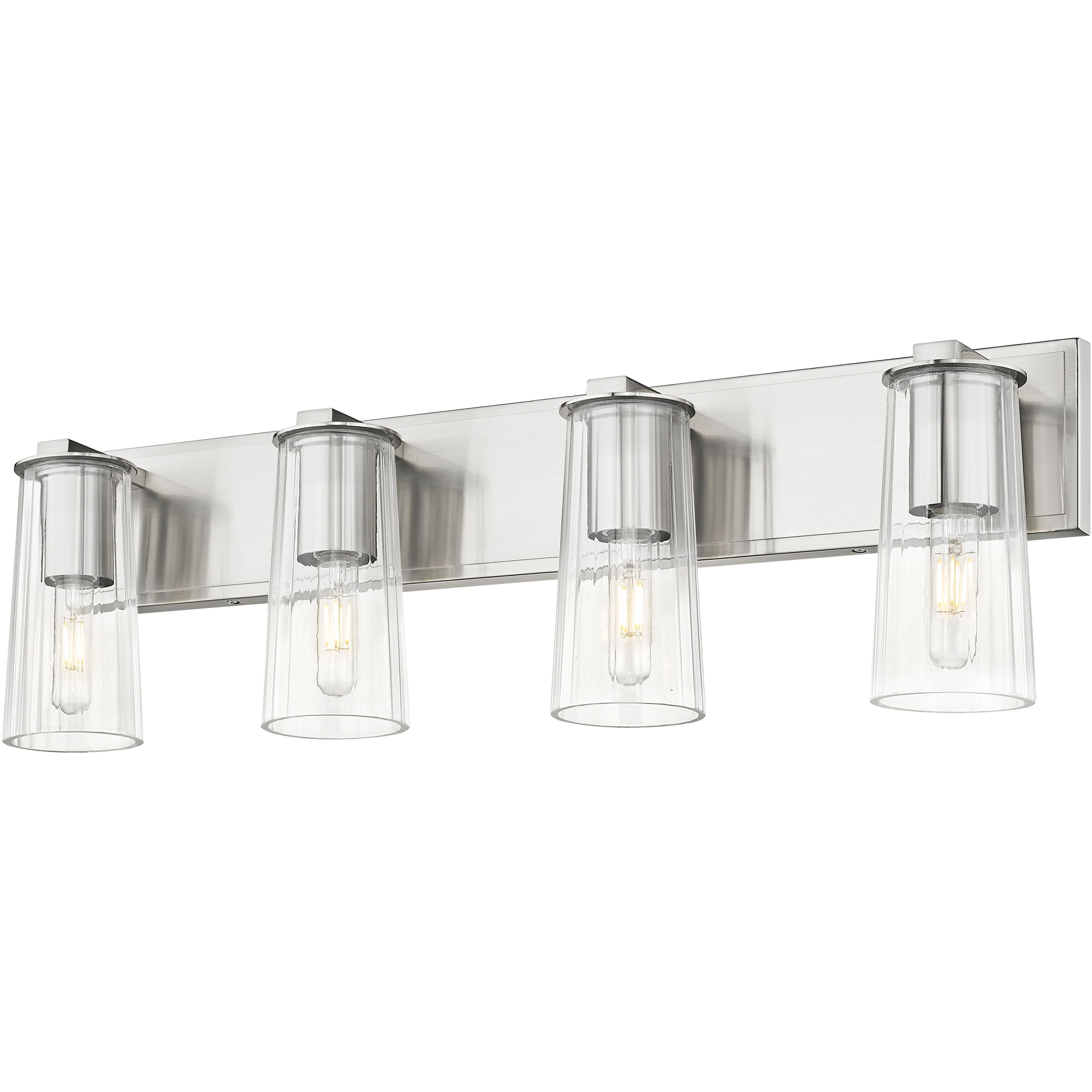 Titus 4 Light 32 inch Brushed Nickel Bath Vanity Light Wall Light