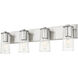 Titus 4 Light 32 inch Brushed Nickel Bath Vanity Light Wall Light