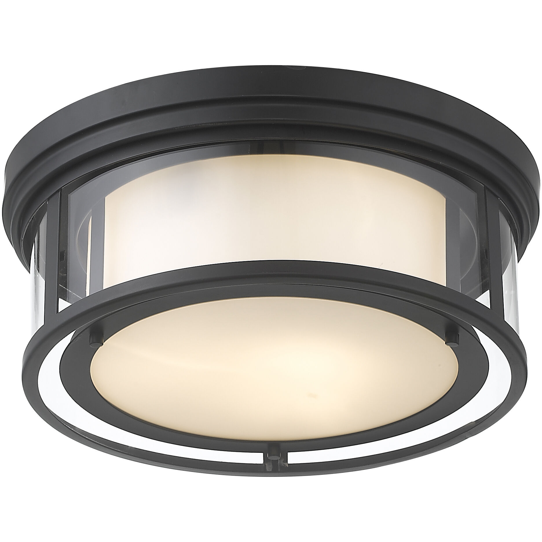 Willow 3 Light 16 inch Matte Black Flush Mount Ceiling Light