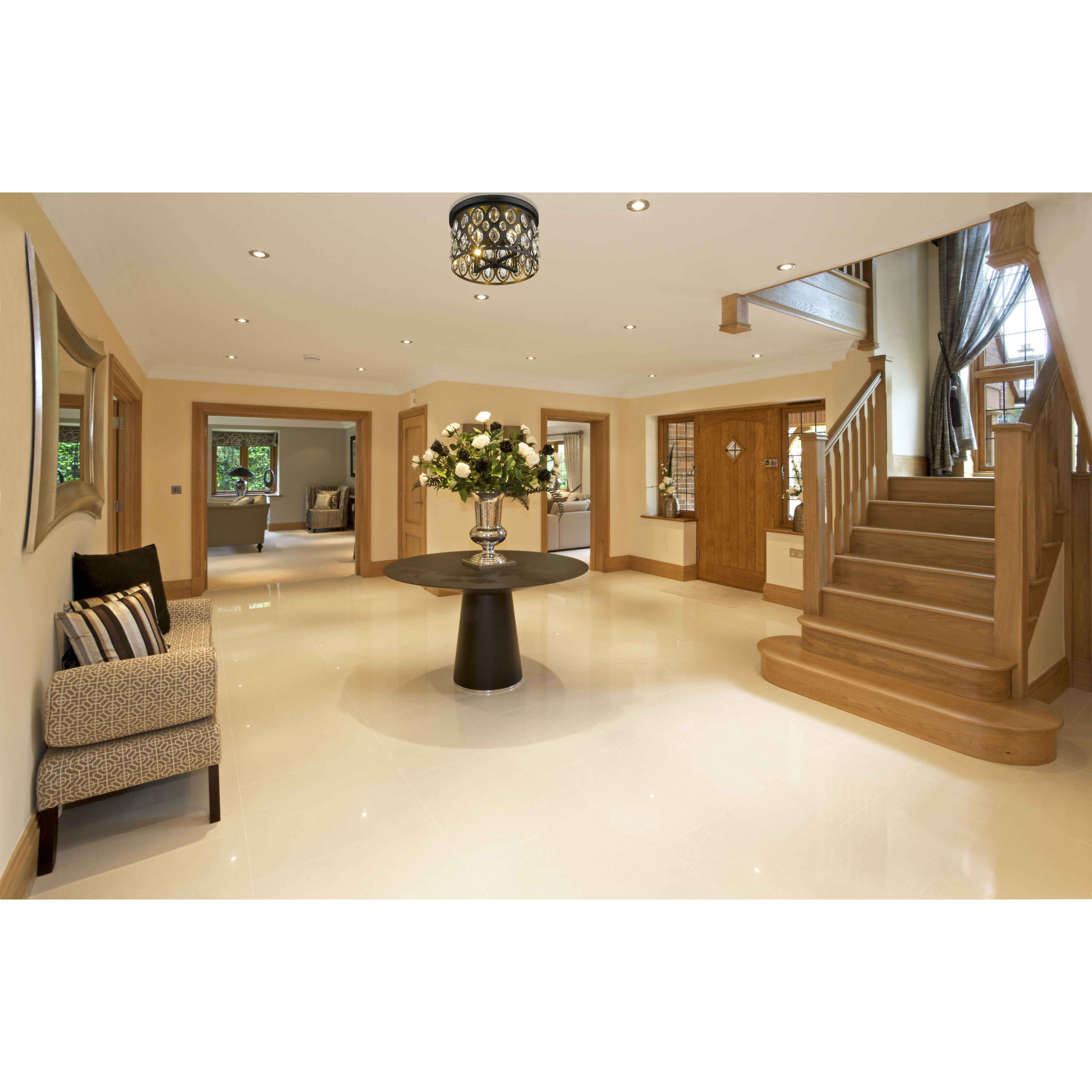 Dealey 4 Light 14.75 inch Matte Black Flush Mount Ceiling Light