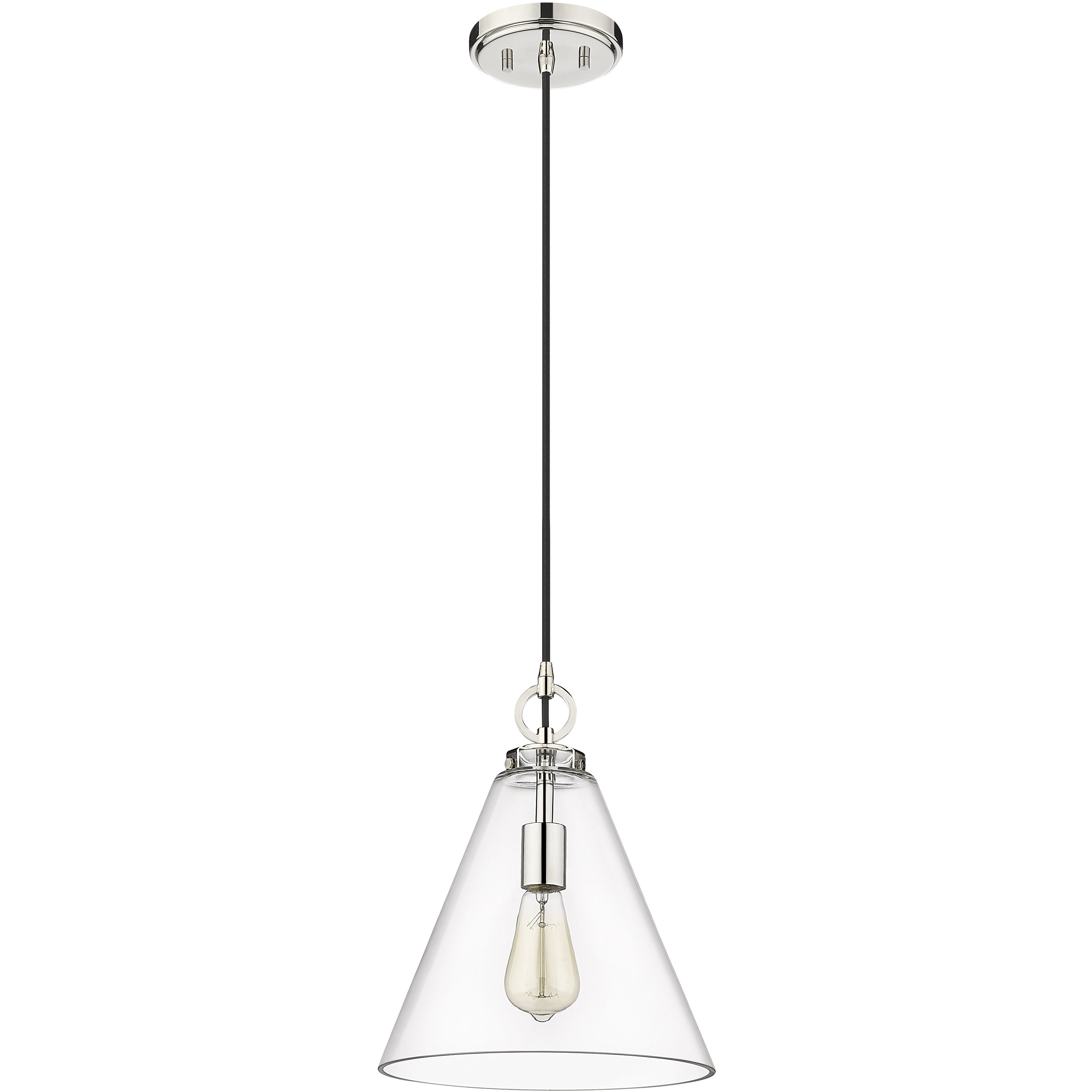 Harper 1 Light 11.5 inch Polished Nickel Pendant Ceiling Light