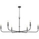 Tova 6 Light 65.75 inch Matte Black Chandelier Ceiling Light