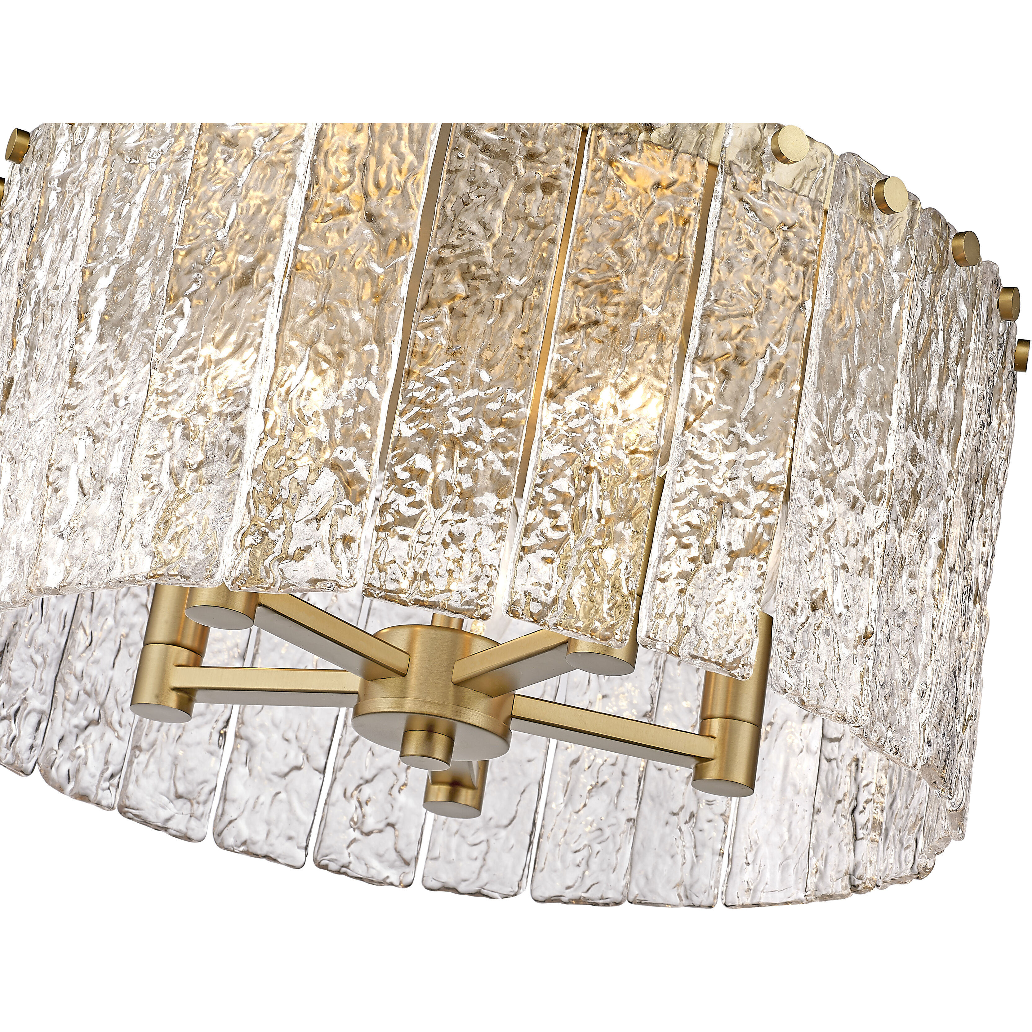 Glacier 5 Light 16.75 inch Modern Gold Flush Mount Ceiling Light