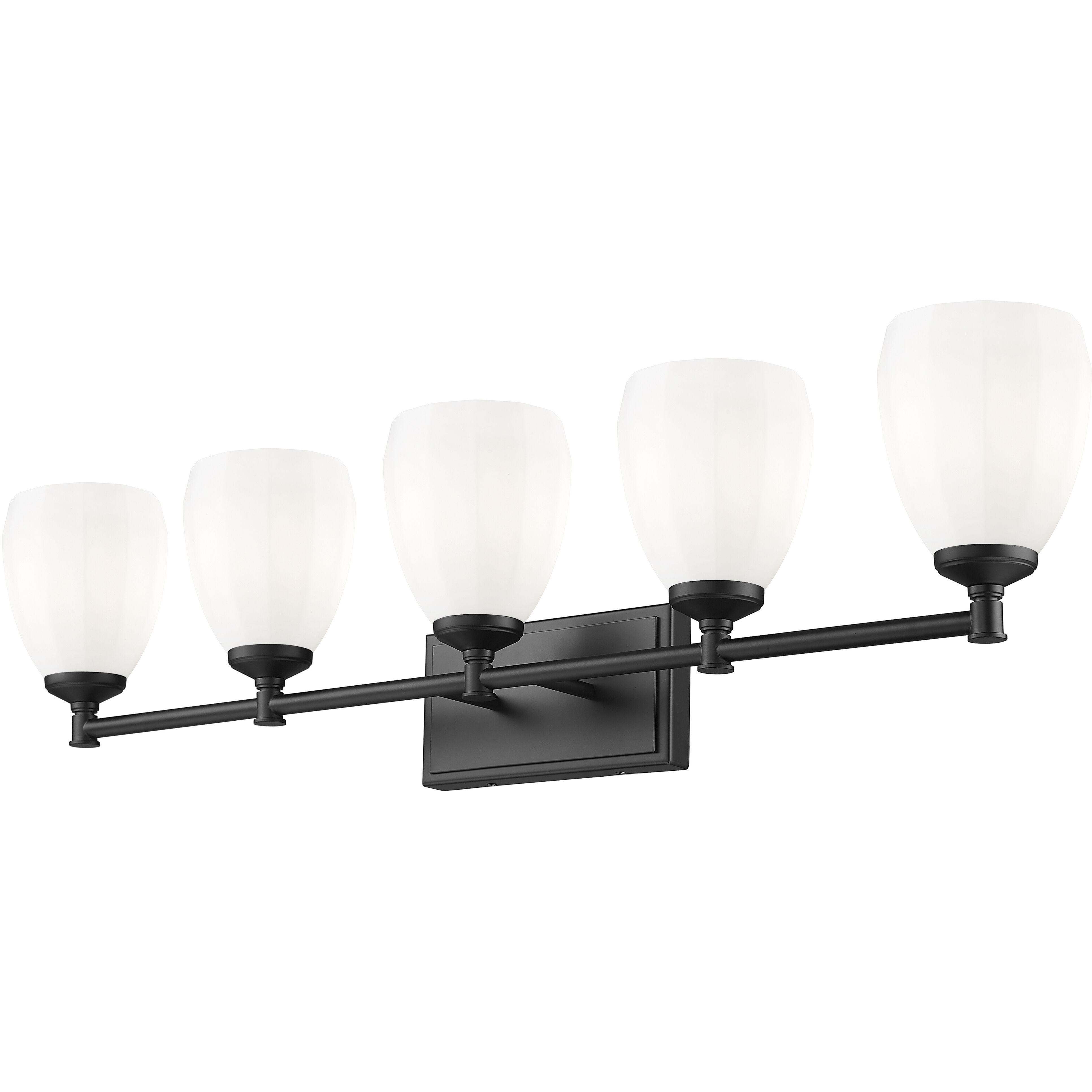 Oren 5 Light 38 inch Matte Black Bath Vanity Light Wall Light