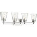 Lyna 4 Light 30.5 inch Chrome Vanity Wall Light