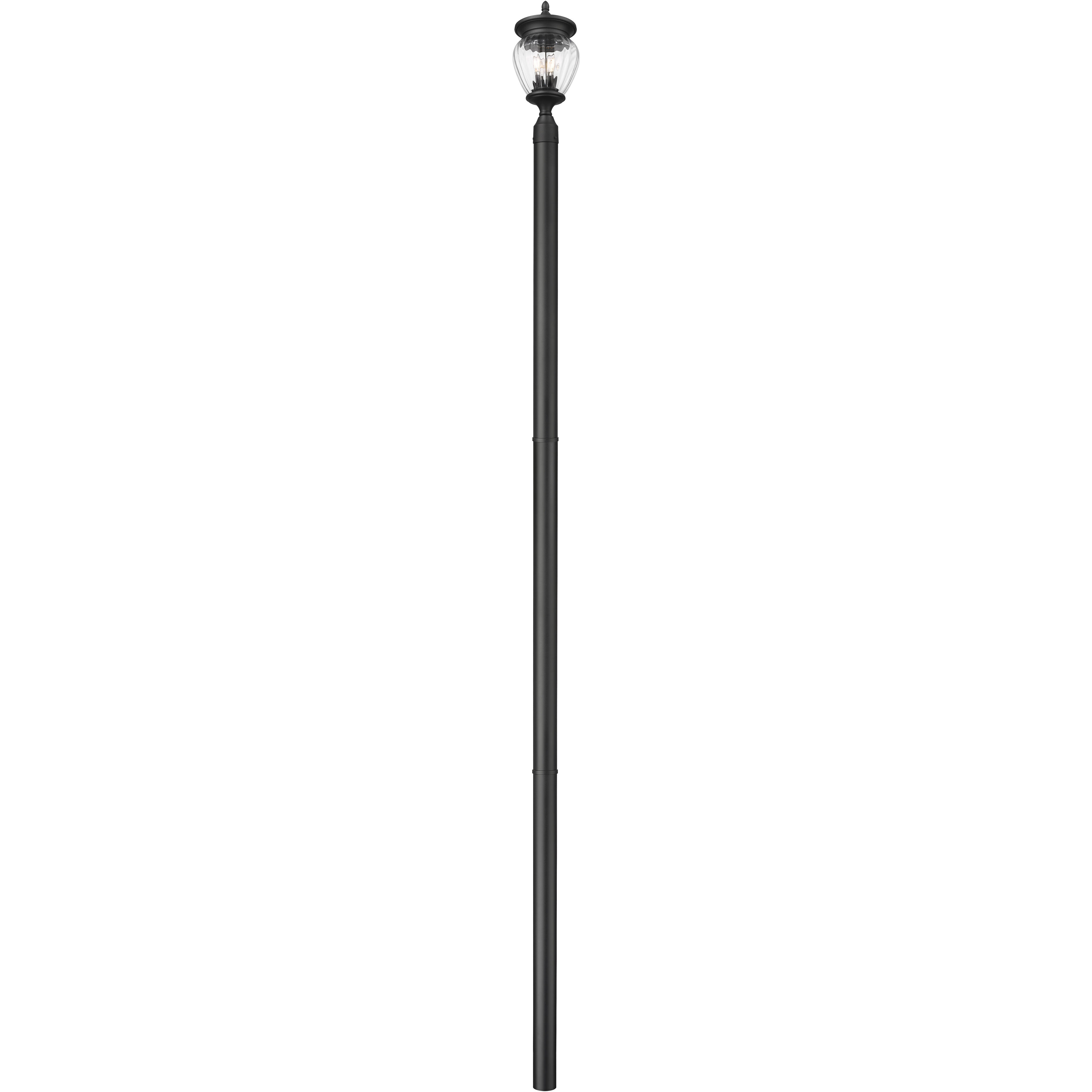 Davina 3 Light 138.25 inch Black Outdoor Post Mounted Fixture in G9