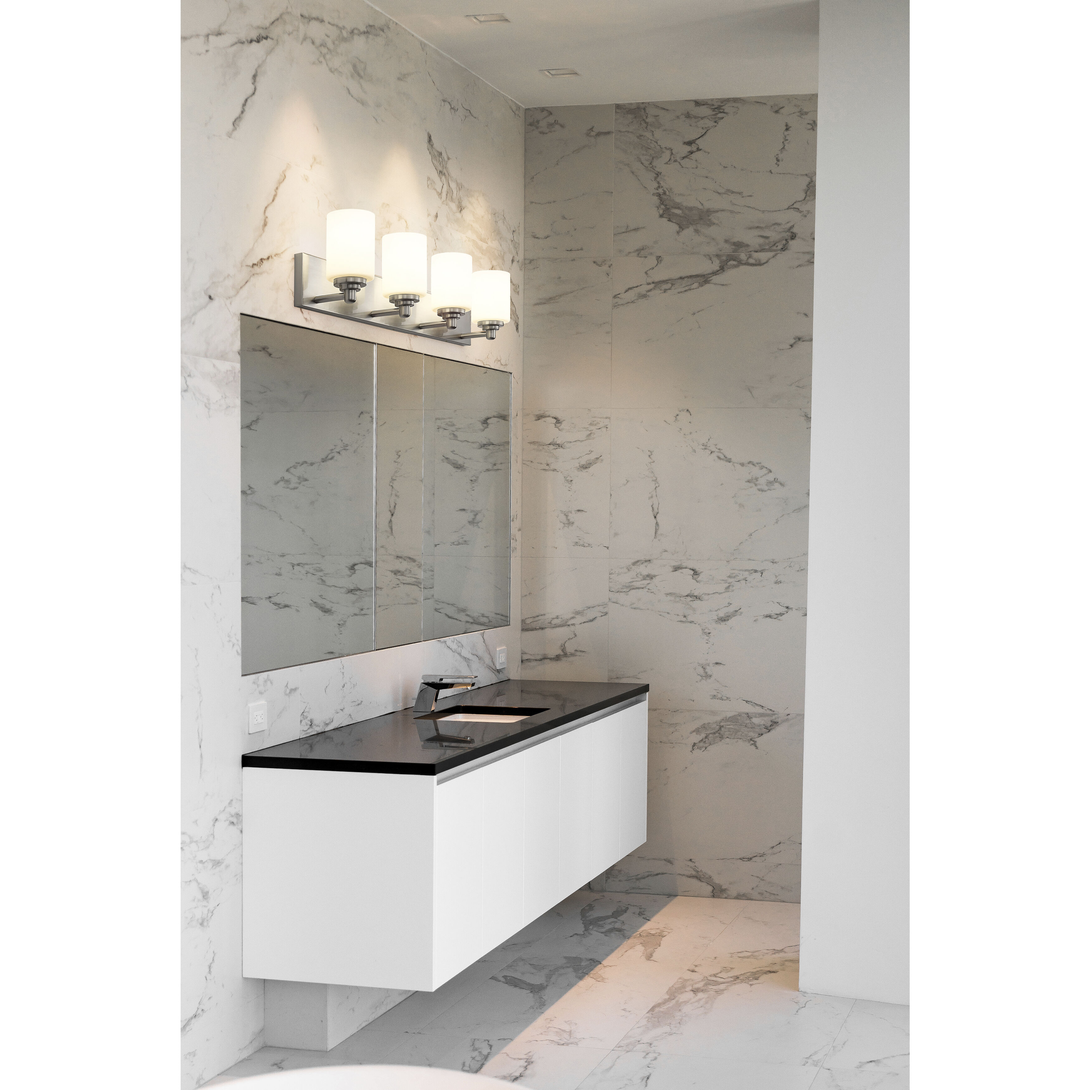 Soledad 4 Light 31.5 inch Brushed Nickel Vanity Wall Light