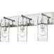 Fontaine 3 Light 24 inch Polished Nickel Vanity Wall Light