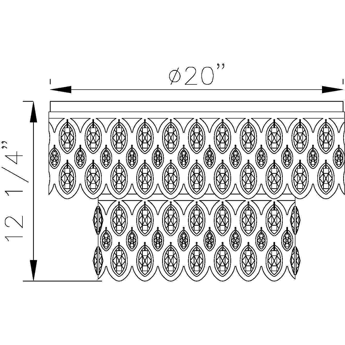 Dealey 9 Light 20 inch Heirloom Brass Flush Mount Ceiling Light