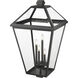 Talbot 4 Light 33.75 inch Black Outdoor Post Mount Fixture