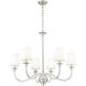 Katerina 6 Light 32 inch Brushed Nickel Chandelier Ceiling Light