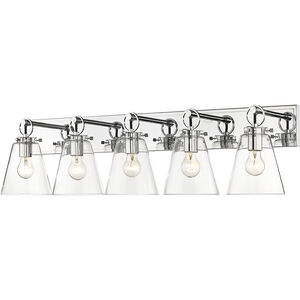 Harper 5 Light 39.75 inch Chrome Vanity Wall Light