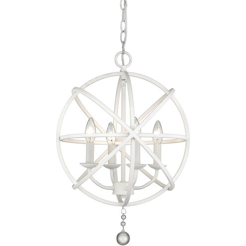 Tull 4 Light 16 inch Matte White Chandelier Ceiling Light