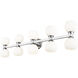 Artemis 10 Light 45 inch Chrome Vanity Wall Light