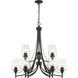 Joliet 9 Light 31 inch Matte Black Chandelier Ceiling Light