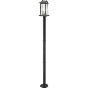 Millworks 2 Light 88.75 inch Black Outdoor Post Mounted Fixture in 14.75
