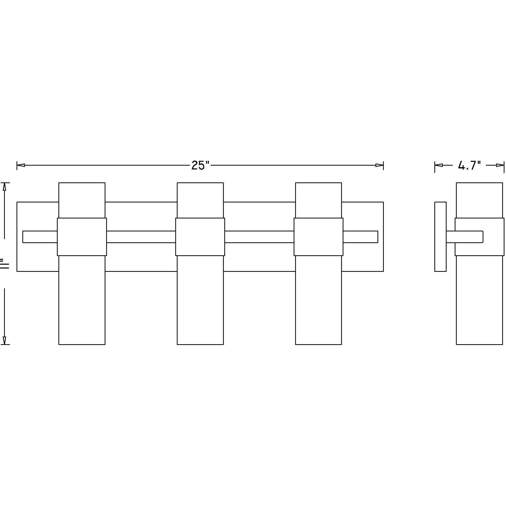 Lawson 3 Light 25 inch Rubbed Brass Vanity Wall Light in Rubbed Bronze