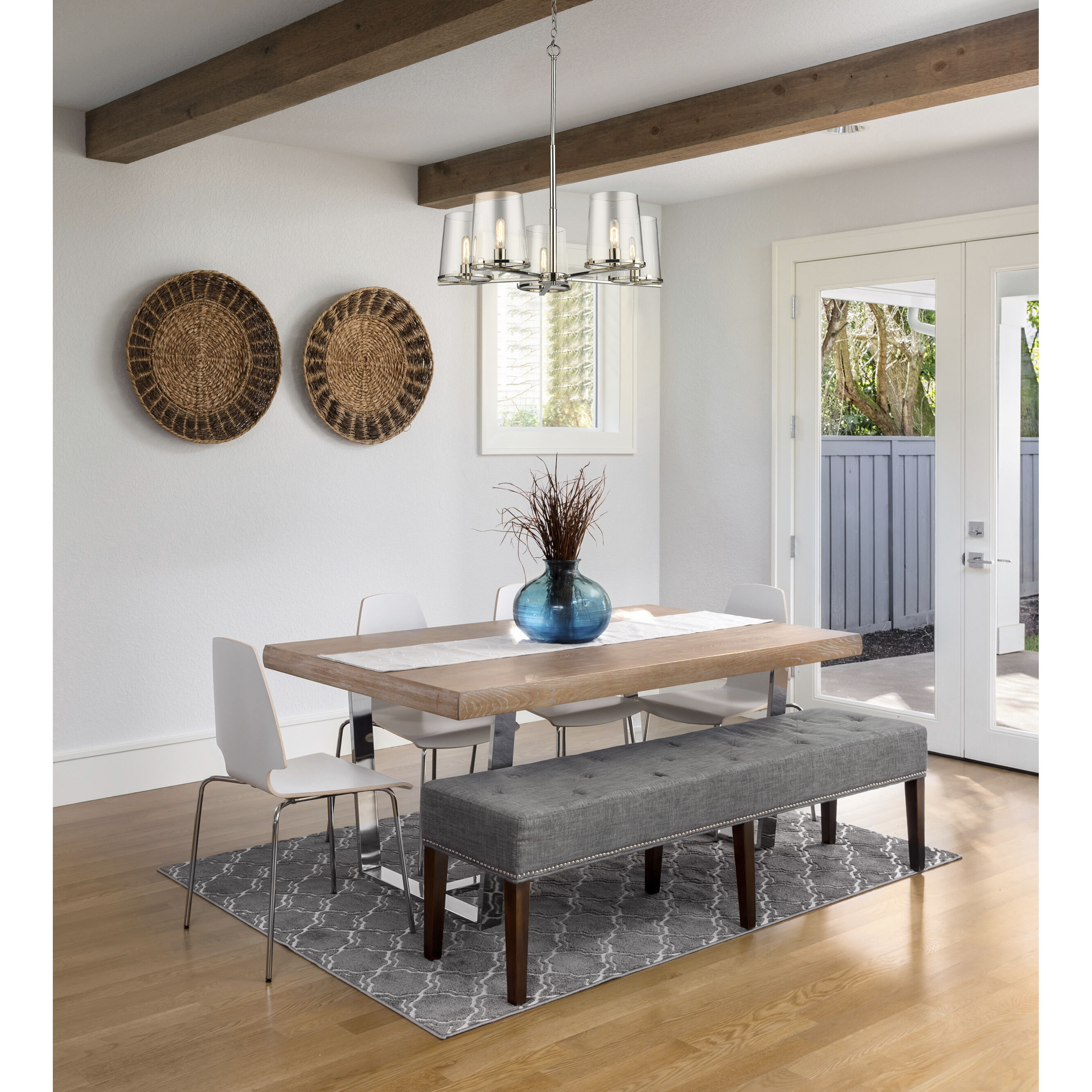 Callista 5 Light 33 inch Polished Nickel Chandelier Ceiling Light