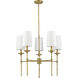 Emily 5 Light 28 inch Rubbed Brass Chandelier Ceiling Light