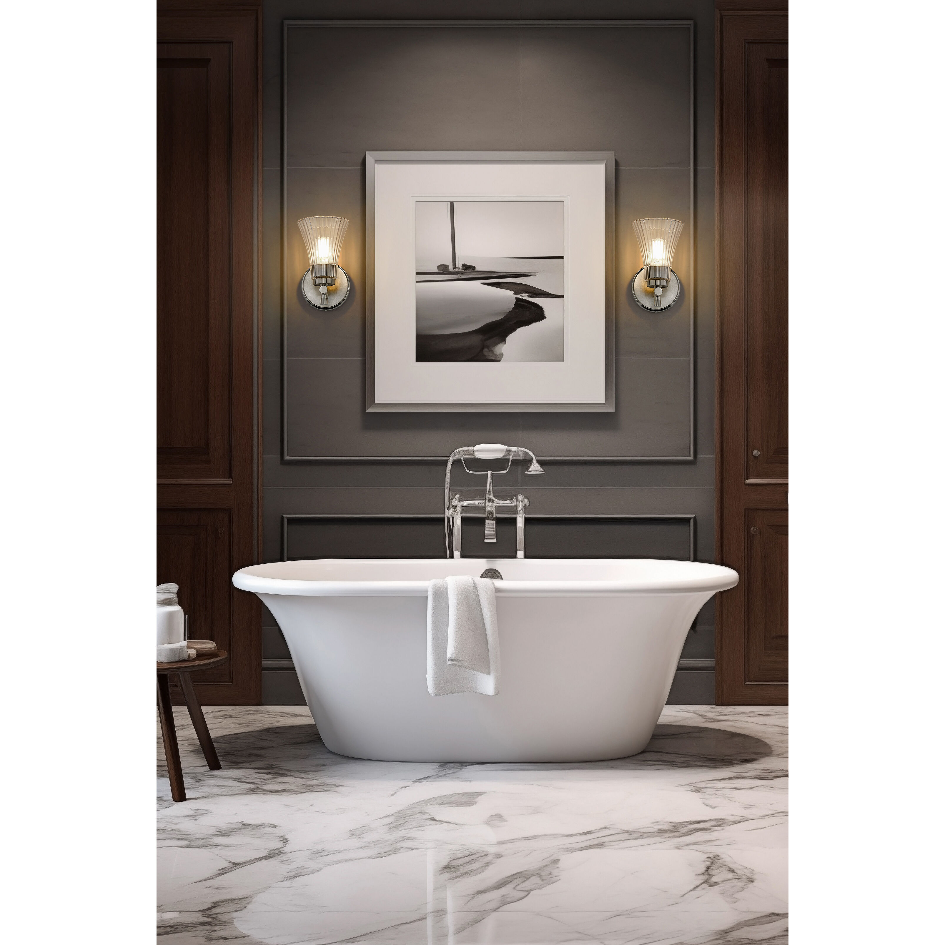 Belle Wall Sconce Wall Light in Brushed Nickel