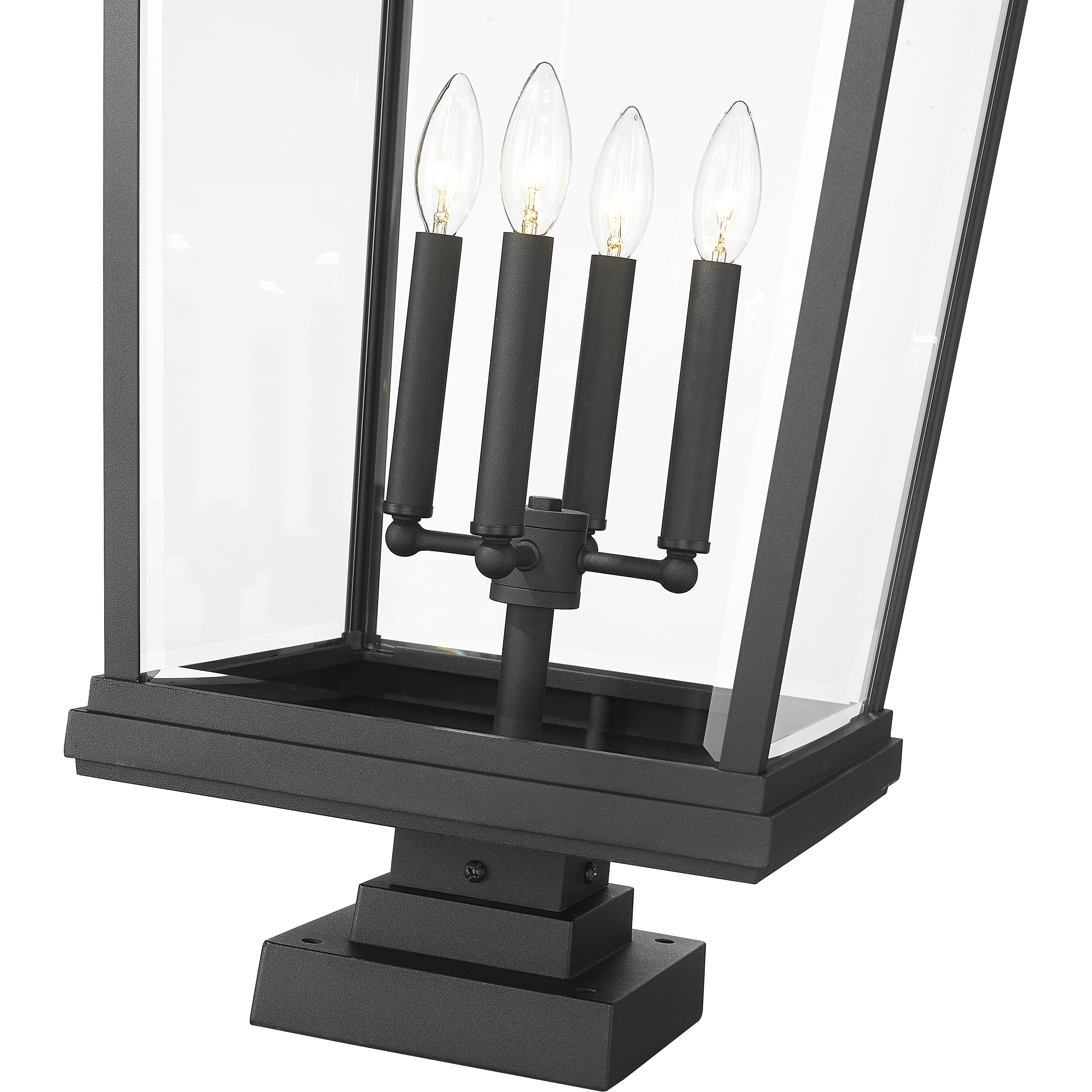 Z-Lite 568PHXXLS-SQPM-BK Beacon 4 Light 32 inch Black