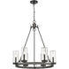 Marlow 6 Light 27.5 inch Ashen Barnboard Outdoor Chandelier