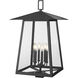 Rainer 6 Light 30 inch Black Outdoor Post Mounted Fixture in G9