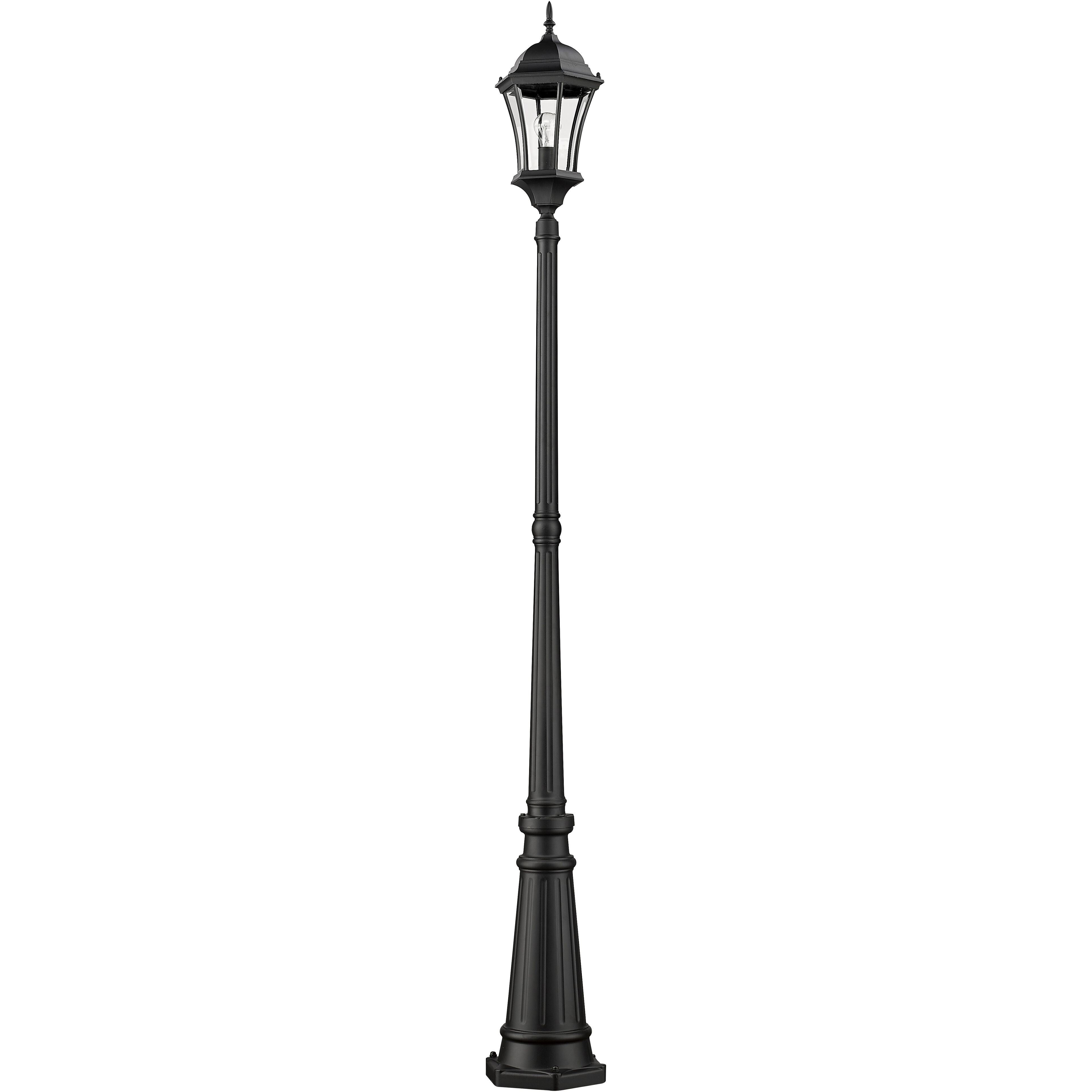 Wakefield 1 Light 90 inch Black Outdoor Post Mounted Fixture