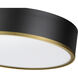 Arlo 4 Light 20.25 inch Matte Black and Rubbed Brass Flush Mount Ceiling Light